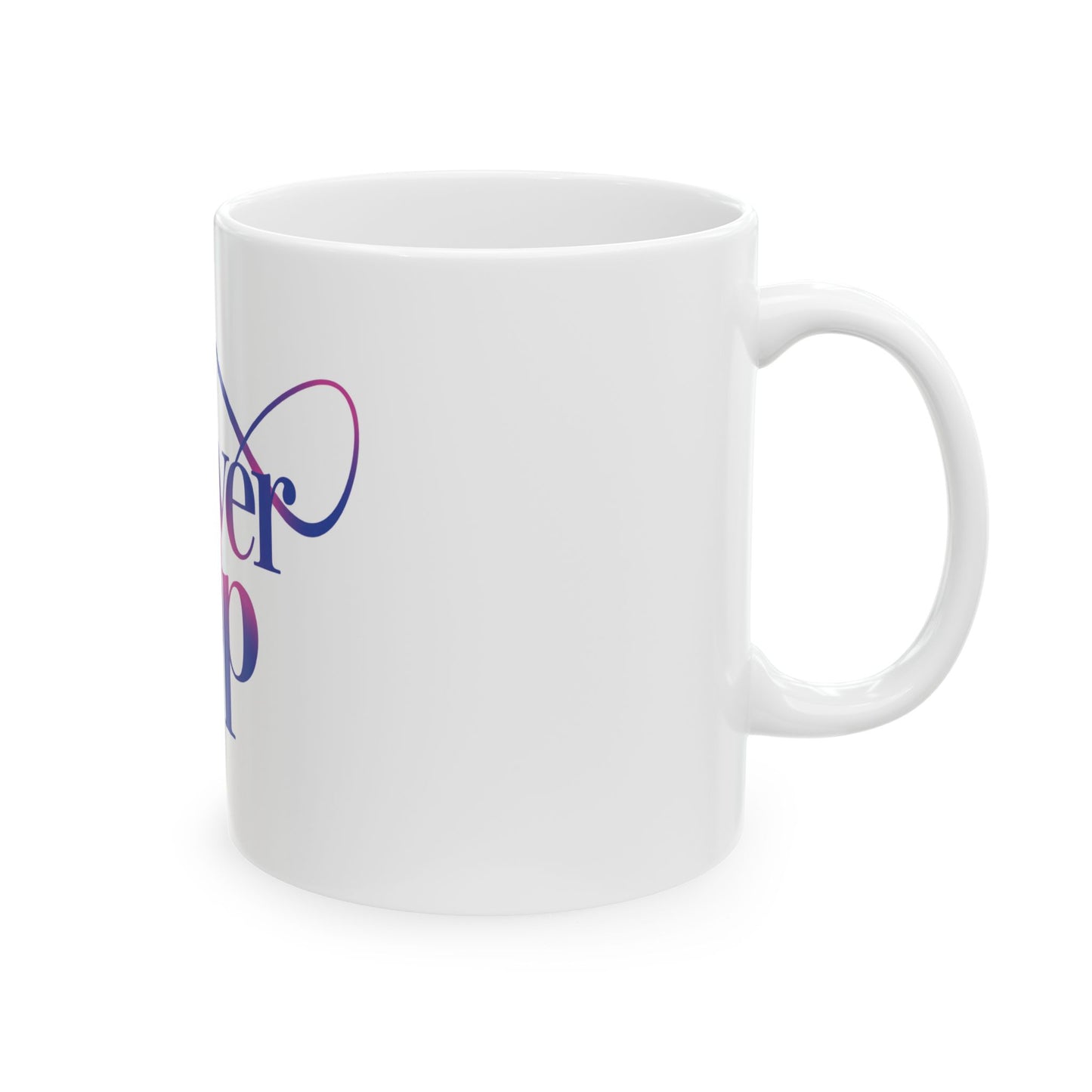 Power Up Mug | Gradient Typography Ceramic Coffee Cup