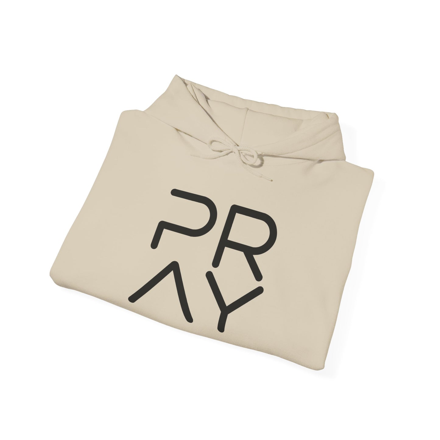 Pray Minimalist Hoodie — Modern Faith Graphic Hooded Sweatshirt