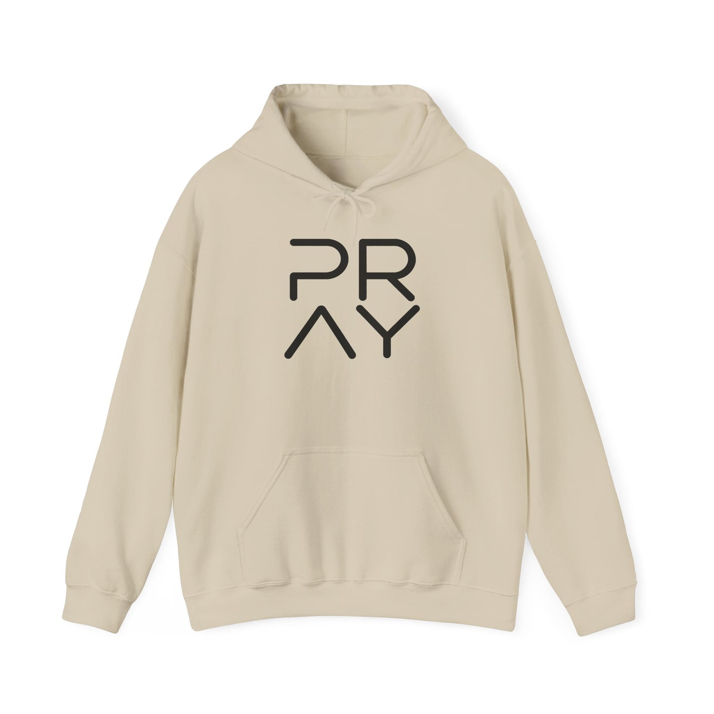 Pray Minimalist Hoodie — Modern Faith Graphic Hooded Sweatshirt