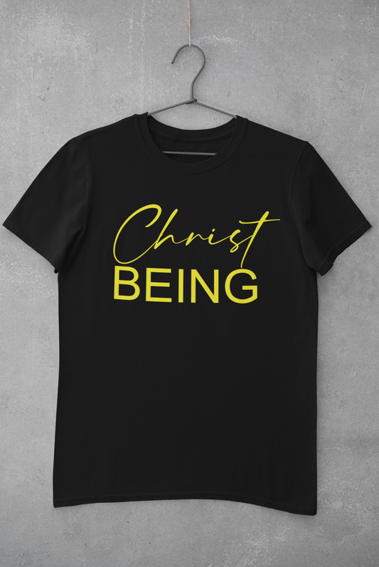 Christ Being Short Sleeve Tee (yellow lettering)